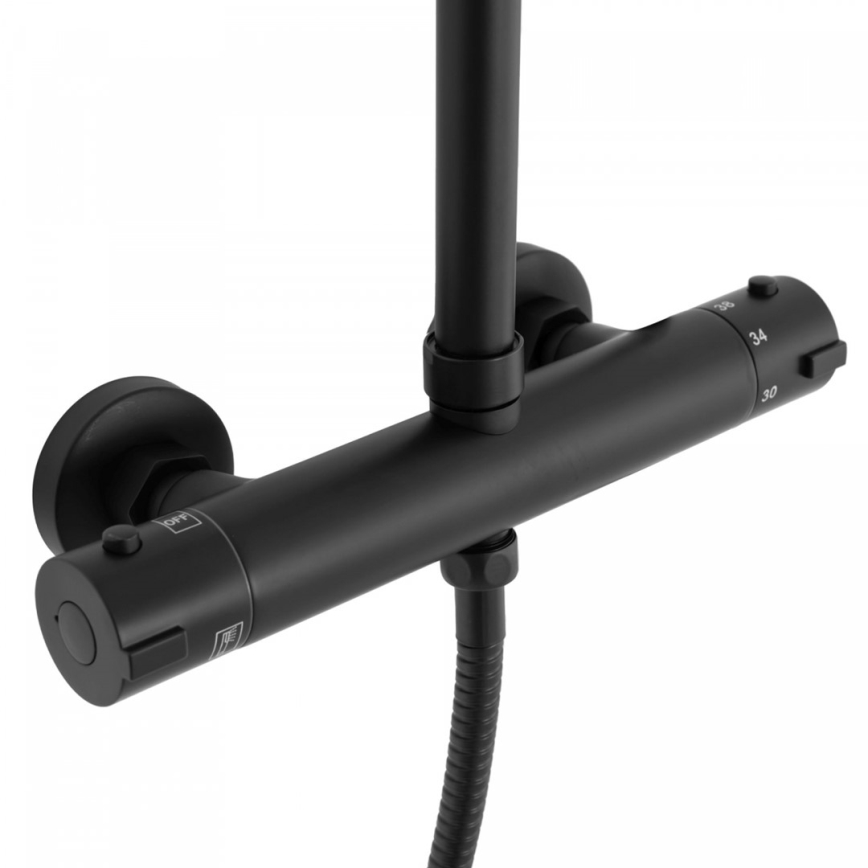 REA-P8804 - Sprchová sada s termostatickou baterií BLISS matná černá