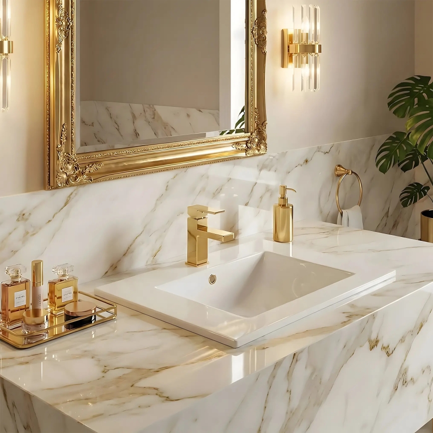 REA-U0040 - Zápustné umyvadlo DAFNE 46,5x76 cm keramika/lesklá bílá