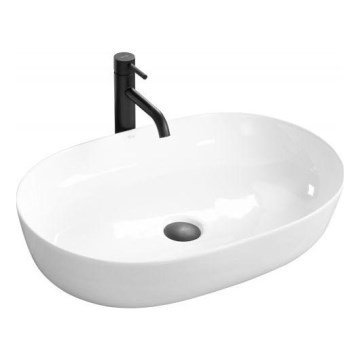 REA-U0563 - Umyvadlo na desku CLEO 41x81 cm keramika/lesklá bílá