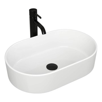 REA-U0600 - Umyvadlo na desku ALMA 36x57 cm keramika/lesklá bílá