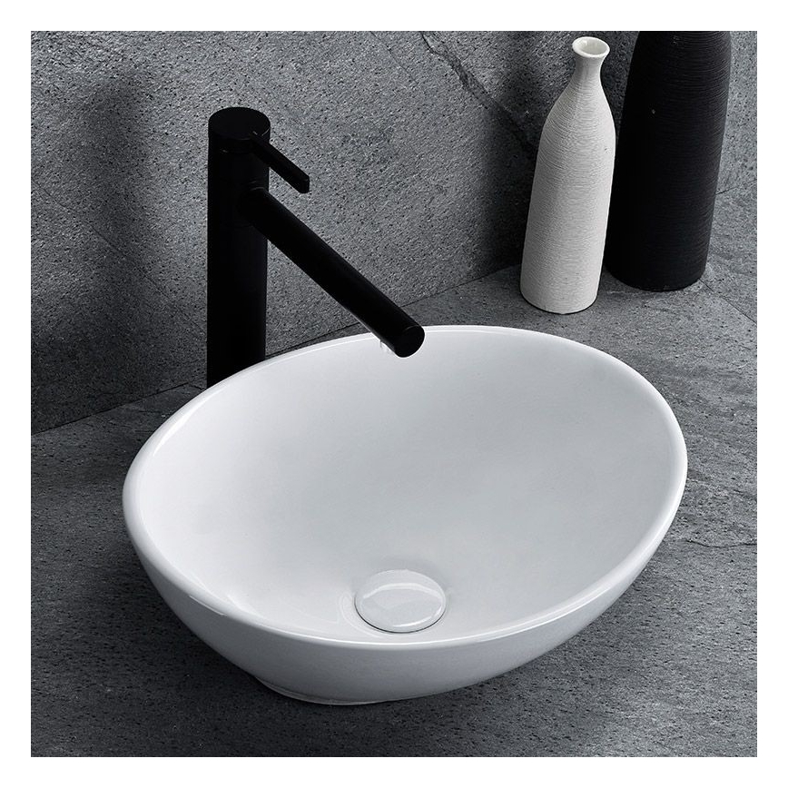 REA-U0623 - Umyvadlo na desku SOFIA MINI 27x34 cm keramika/lesklá bílá