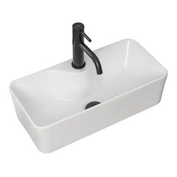 REA-U0699 - Umyvadlo na desku MERY 25x50,5 cm keramika/lesklá bílá