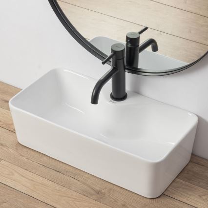 REA-U0699 - Umyvadlo na desku MERY 25x50,5 cm keramika/lesklá bílá