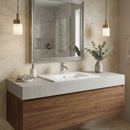 REA-U0786 - Zápustné umyvadlo DAFNE 47x62 cm keramika/lesklá bílá
