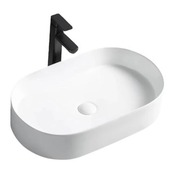 REA-U1055 - Umyvadlo na desku NADIA 38,5x61 cm keramika/lesklá bílá