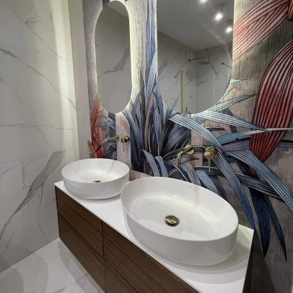 REA-U1223 - Umyvadlo na desku QUEEN 41,5x55 cm keramika/lesklá bílá