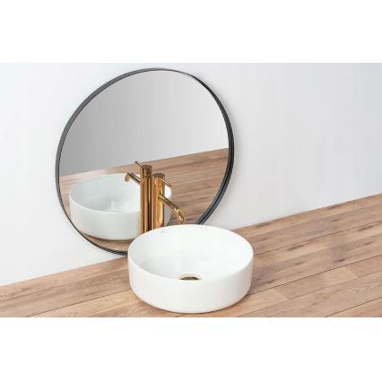 REA-U18918 - Umyvadlo na desku SAMI pr. 36 cm keramika/lesklá bílá