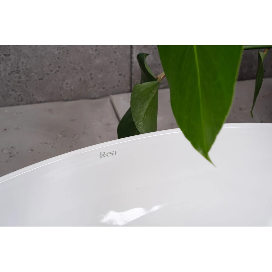 REA-U5660 - Umyvadlo na desku MAYA 39x60 cm keramika/lesklá bílá