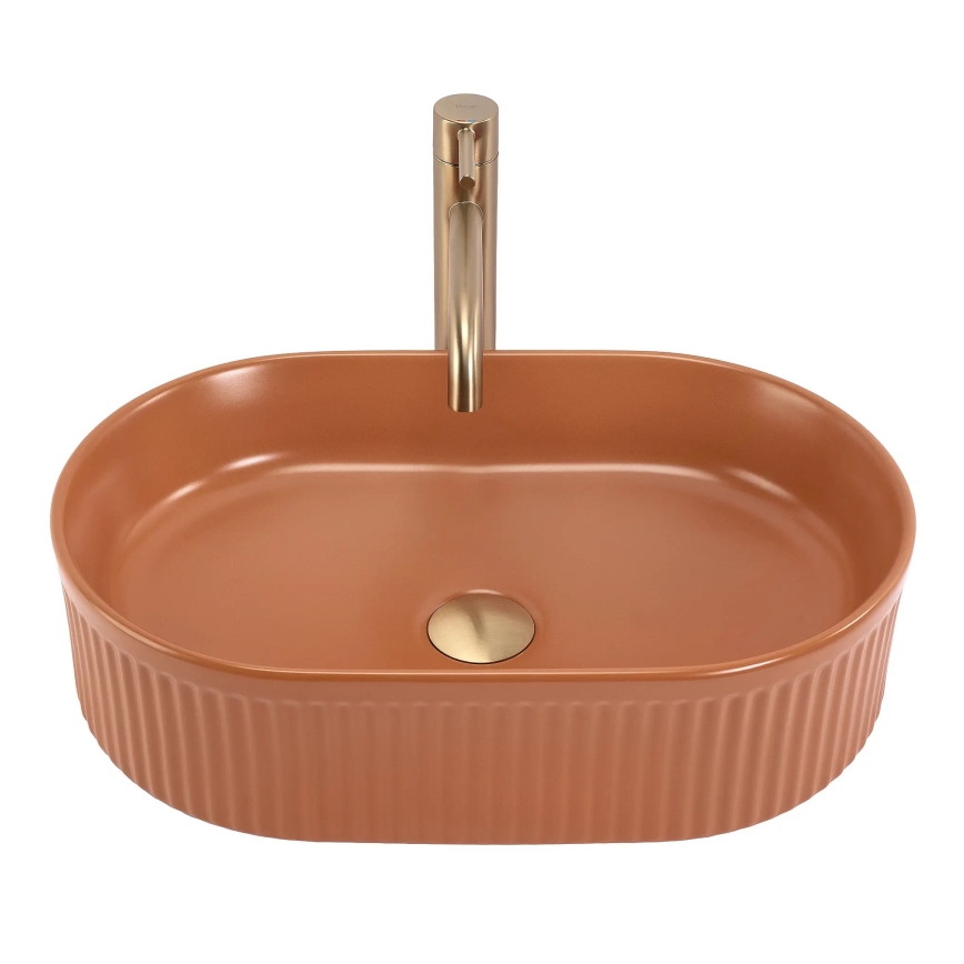 REA-U6377 - Umyvadlo na desku VANDA 31x49 cm keramika/oranžová