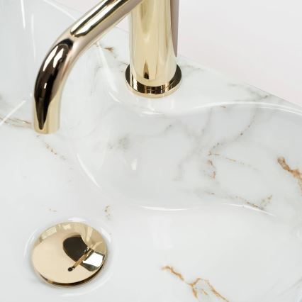 REA-U6504 - Umyvadlo na desku KELLY MINI 31x41 cm keramika/imitace kamene