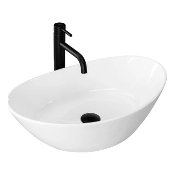 REA-U6801 - Umyvadlo na desku KATE 33,5x55,5 cm keramika/lesklá bílá