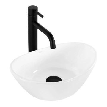 REA-U6803 - Umyvadlo na desku KATE 24,5x36,5 cm keramika/lesklá bílá
