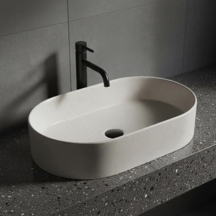 REA-U7341 - Umyvadlo na desku NADIA 38,5x61 cm keramika/krémová