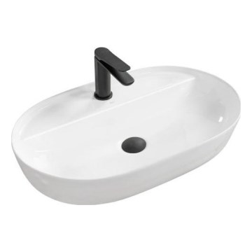 REA-U7900 - Umyvadlo na desku AURA 40,5x60,5 cm keramika/lesklá bílá