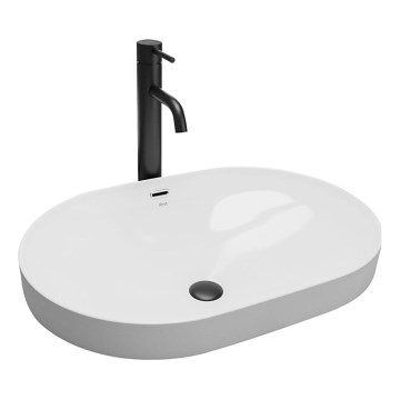 REA-U8700 - Umyvadlo na desku ARLETA 42x61,5 cm keramika/lesklá bílá