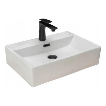 REA-U8701 - Umyvadlo na desku BONITA 36x51 cm keramika/lesklá bílá