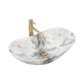 REA-U8742 - Umyvadlo na desku ROYAL 36x60,5 cm keramika/bílá/imitace kamene