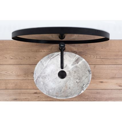 REA-U9908 - Umyvadlo na desku SOFIA 34,5x41 cm keramika/imitace kamene