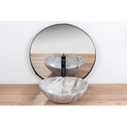 REA-U9908 - Umyvadlo na desku SOFIA 34,5x41 cm keramika/imitace kamene