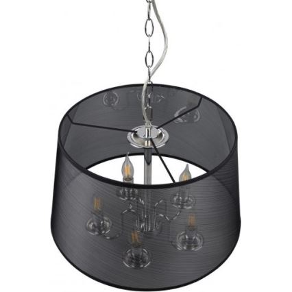 Reality - LED Lustr na řetězu CIMA 5xE14/40W/230V černá