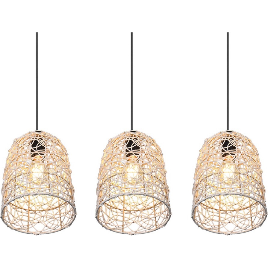 Reality - Lustr na lanku LOVIS 3xE27/40W/230V černá