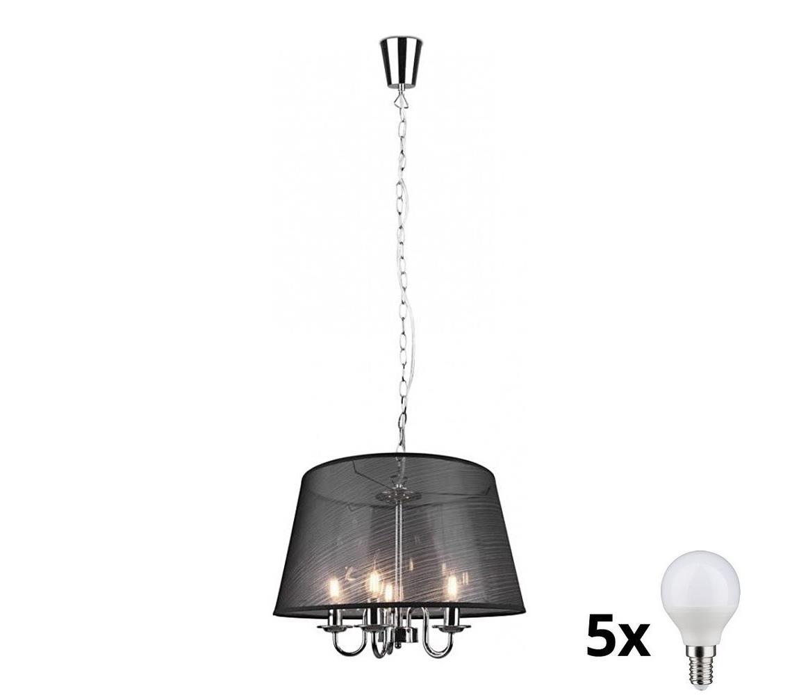 Reality Reality - Lustr na řetězu CIMA 5xE14/40W/230V černá LX0577