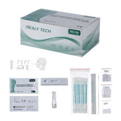 RealyTech - Antigenní COVID-19 Rapid rychlo test (swab) výtěrový - do nosu 25ks