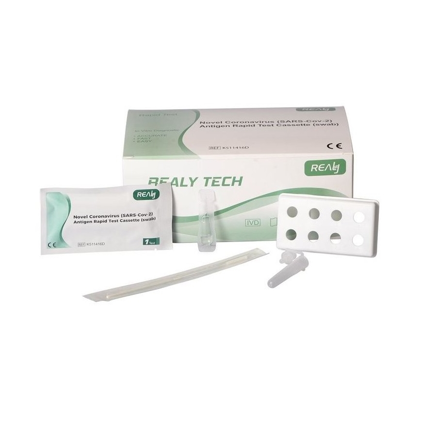 RealyTech - Antigenní COVID-19 Rapid rychlo test (swab) výtěrový - do nosu 25ks