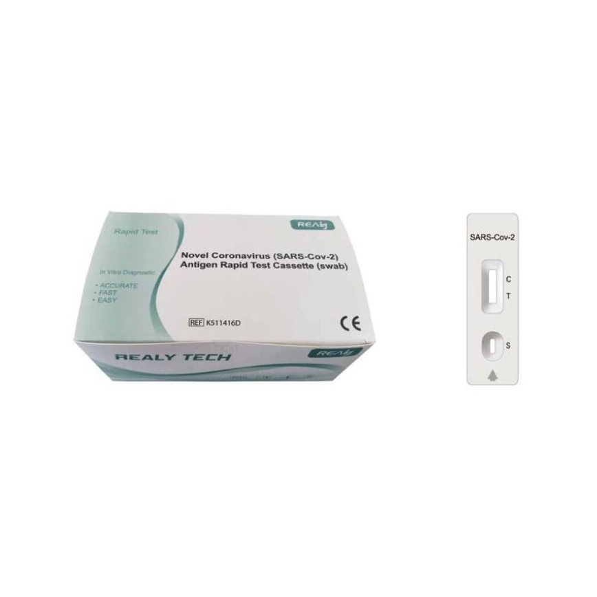 RealyTech - Antigenní COVID-19 Rapid rychlo test (swab) výtěrový - do nosu 25ks