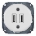 Reblig - Porcelánová retro USB napájecí zásuvka bez rámečku 2x USB-A bílá