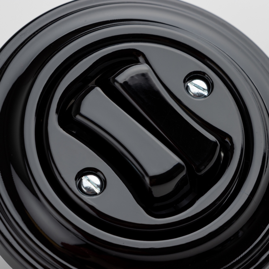 Reblig - Retro dvojité tlačítko s rámečkem černá