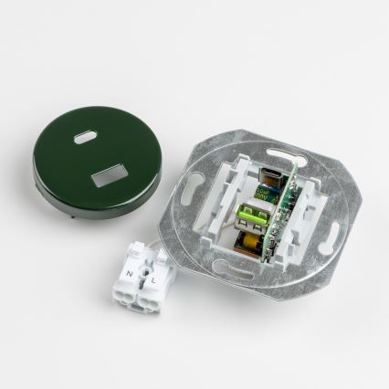 Reblig - Retro USB zásuvka A+C s rámečkem zelená
