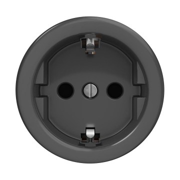 Reblig - Retro zásuvka domovní bez rámečku SCHUKO 230V/16A antracit