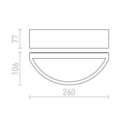 RED - Design Rendl - R10365 - Venkovní nástěnné svítidlo LESA 1xE27/26W/230V IP54