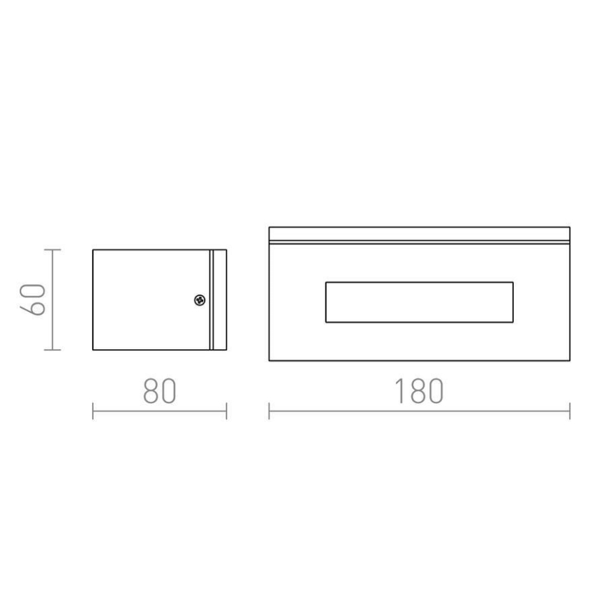 RED - Design Rendl - R10439 - Venkovní nástěnné svítidlo WOOP 1xR7s/48W/230V IP54