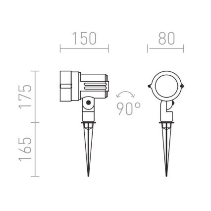 RED - Design Rendl - R10527 - LED Venkovní svítidlo GARY LED/10W/230V IP65 šedá