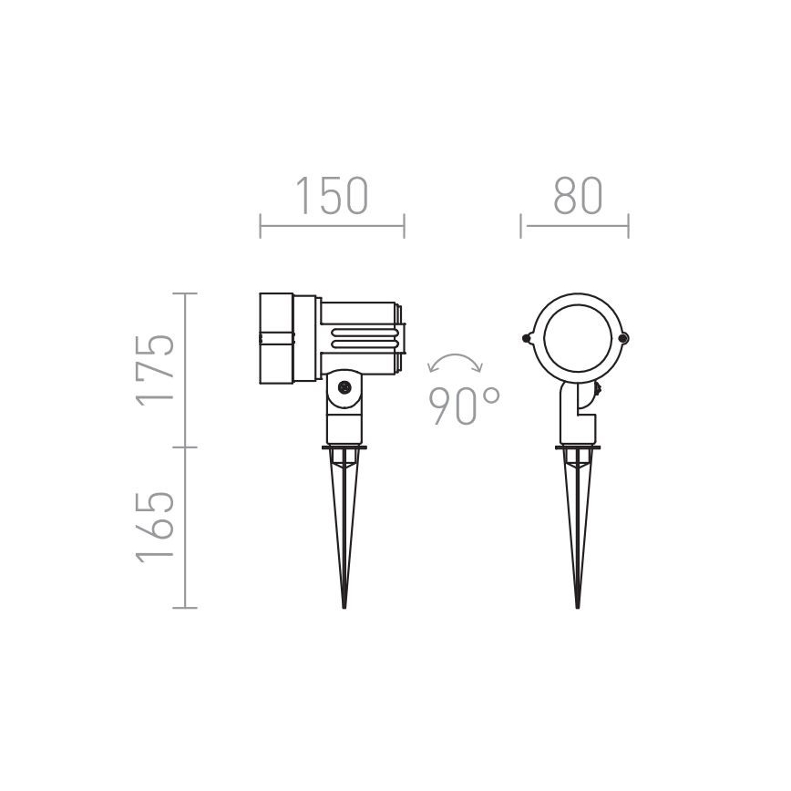 RED - Design Rendl - R10527 - LED Venkovní svítidlo GARY LED/10W/230V IP65 šedá