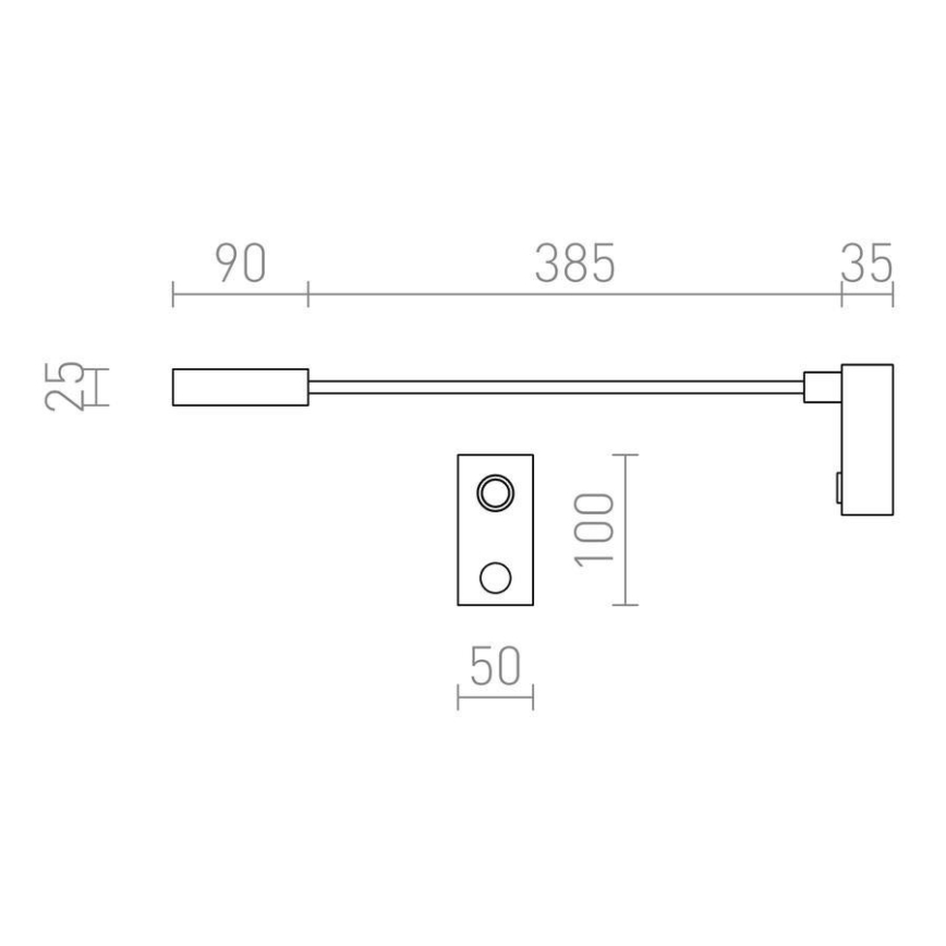 RED - Design Rendl - R10541 - LED Flexibilní lampička AIM LED/3W/230V černá