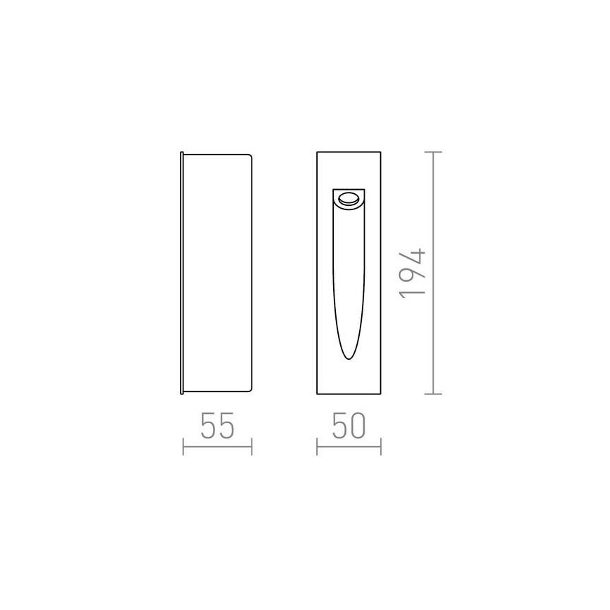 RED - Design Rendl - R10545 - LED Venkovní vestavné svítidlo GAP LED/3W/230V IP54