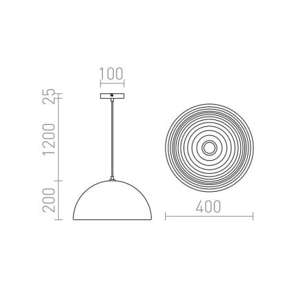 RED - Design Rendl - R11766 - Lustr na lanku CARISSIMA 1xE27/42W/230V