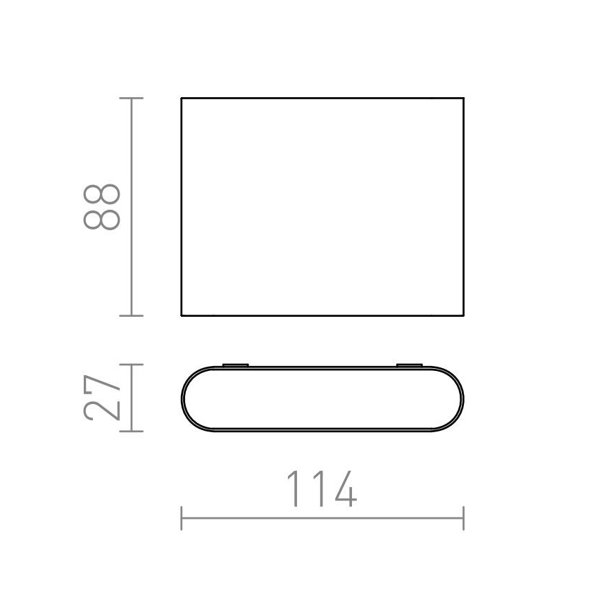 RED - Design Rendl - R12012 - LED Venkovní nástěnné svítidlo CHOIX 2xLED/3W/230V IP54