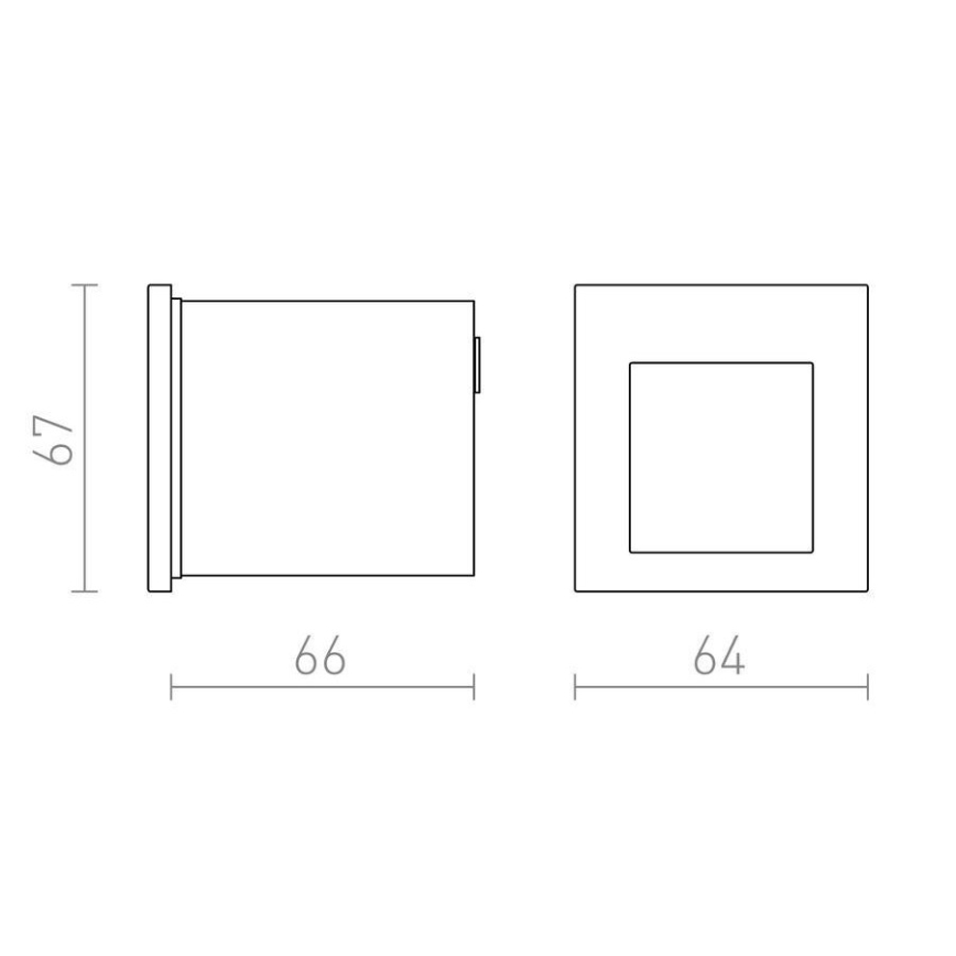 RED - Design Rendl - R12015 - LED Venkovní vestavné svítidlo TESS LED/3W/230V IP54 antracit