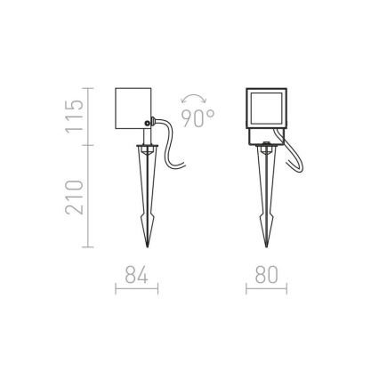 RED - Design Rendl - R12025 - LED Venkovní svítidlo BORA LED/6W/230V IP54