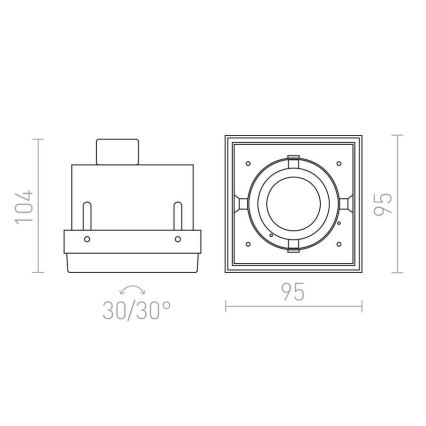 RED - Design Rendl - R12052 - Podhledové svítidlo ELECTRA 1xGU10/50W/230V