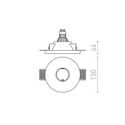 RED - Design Rendl - R12357 - Podhledové svítidlo DAG 1xGU10/35W/230V