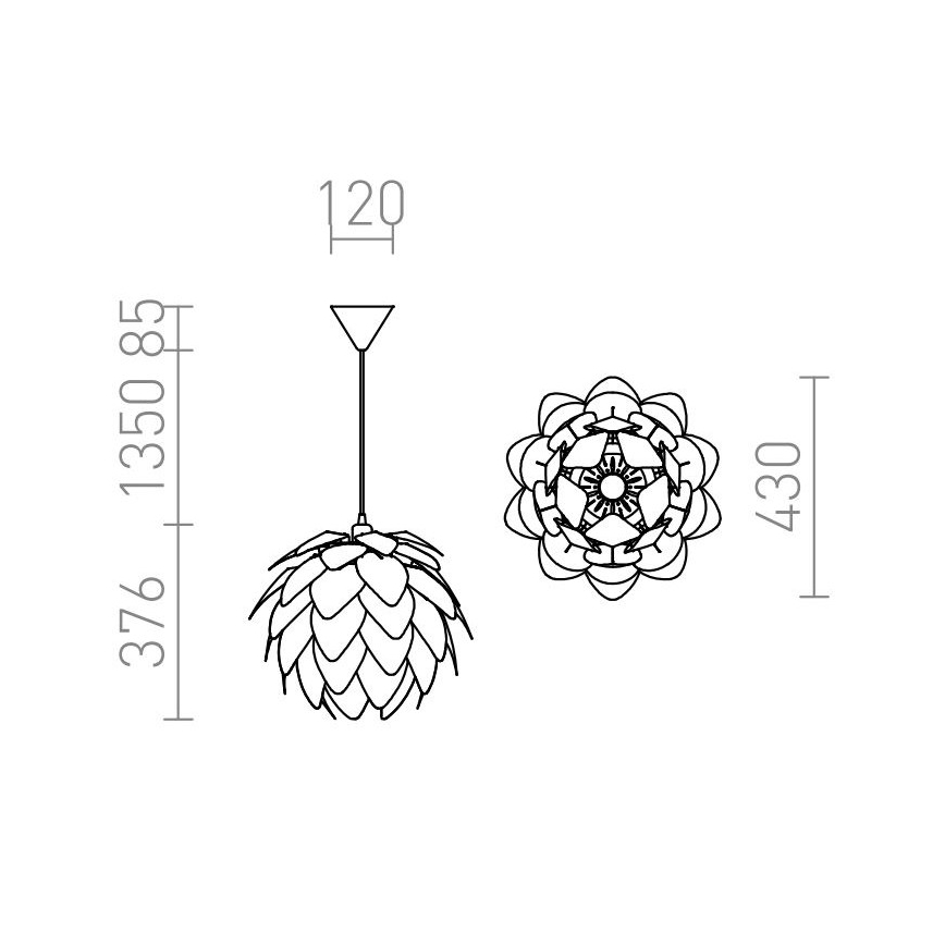 RED - Design Rendl - R12381 - Lustr na lanku ENCOMBRE 1xE27/42W/230V