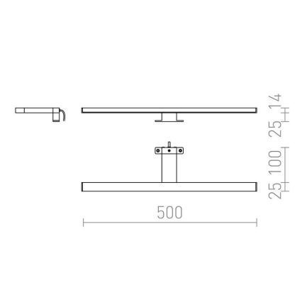 RED - Design Rendl - R12400 - LED Koupelnové osvětlení zrcadla BALEA LED/7W/230V IP44