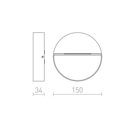 RED - Design Rendl - R12539 - LED Venkovní nástěnné svítidlo AQILA LED/6W/230V IP54