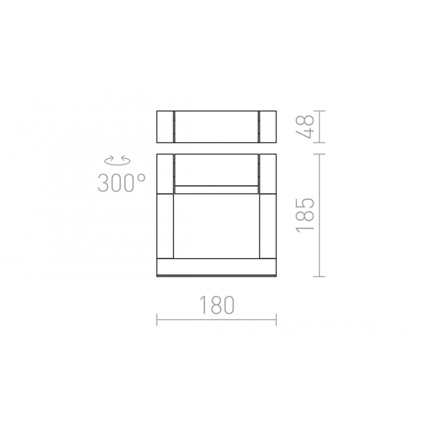 RED - Design Rendl - R12623 - LED Venkovní nástěnné svítidlo AQUE LED/8W/230V IP54