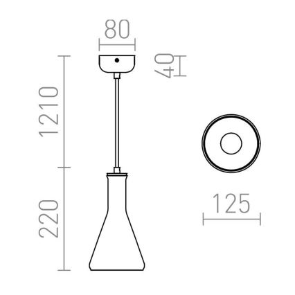 RED - Design Rendl - R12663 - Lustr na lanku PULIRE 1xE14/28W/230V